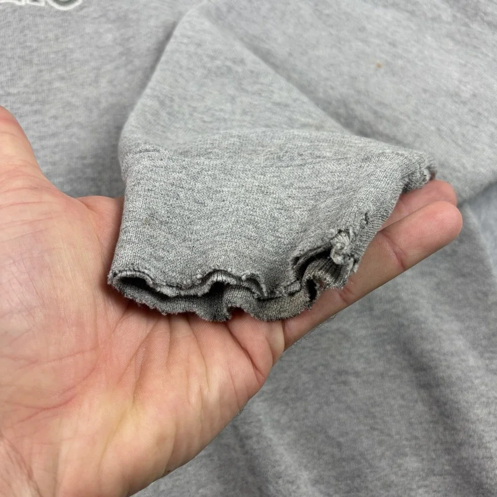 Vtg‎ Banana Republic Sweatshirt Mens Large Gray Embroidered Distressed 90s USA